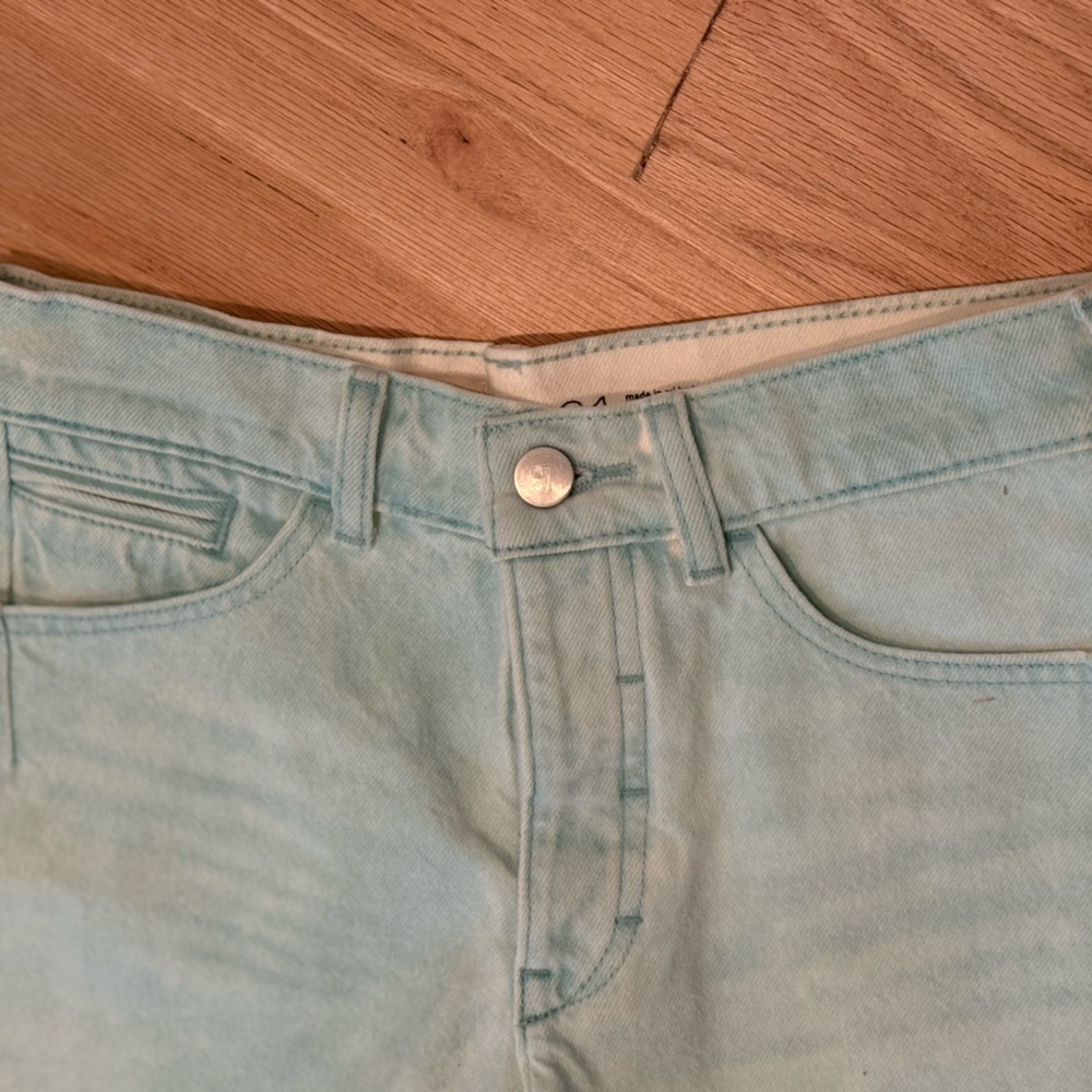 Pilcro Light Green High Waist Women's Shorts - Picture 4 of 7